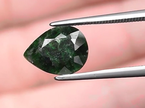 2.45ct 10.8x8.3mm Pear Natural Green Tsavorite Garnet Gemstone, Tanzania