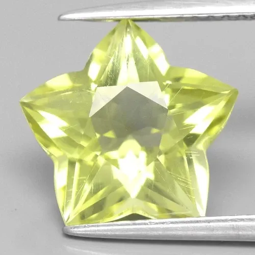 3.79ct 11.5x11.5mm VS Star Natural Lemon Quartz - Brazil Gemstone