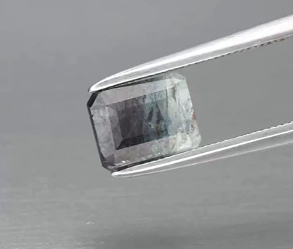 1.62ct 7.5x5.8mm Octagon Natural Unheated Bluish Green-Purple Tourmaline, Africa