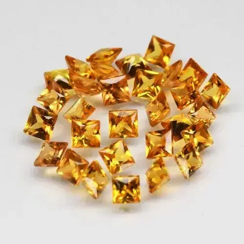4.02ct 30pcs Lot VS-VVS Square Princess Yellow Sapphire - Songea Gemstone
