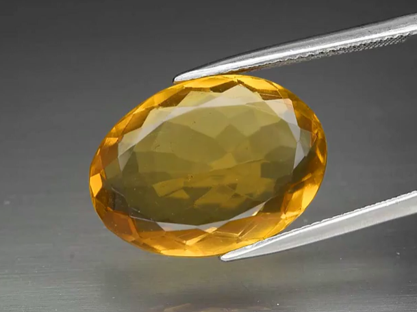 6.83ct 13x9.8mm VS Oval Natural Yellow Citrine, Brazil