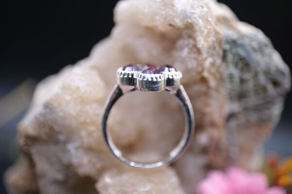 2.85gr. 925 Ayar Gümüş 1.10ct Natural Rodolit Garnet (Unheated) Yüzük (No:14)