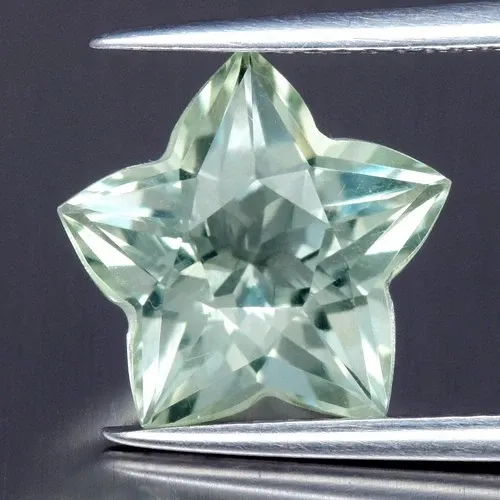 4.14ct 12x11.7mm VS Star Natural Green Amethyst - Brazil Gemstone