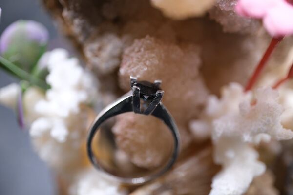 1.05ct Natural Safir Taşlı  1.58Gr 925 Ayar Gümüş Yüzük ( No:14)