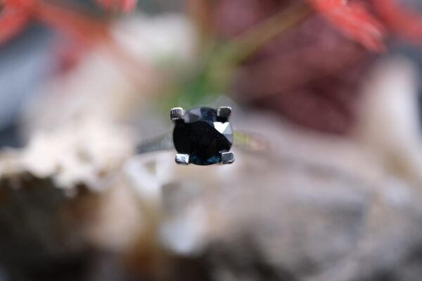 1.05ct Natural Safir Taşlı  1.58Gr 925 Ayar Gümüş Yüzük ( No:14)