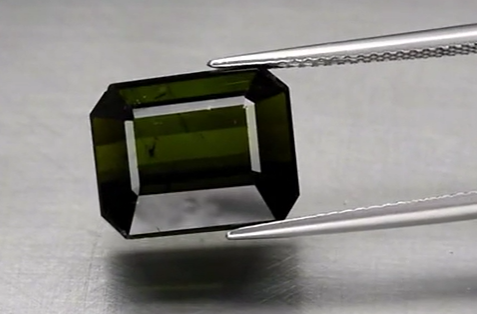 11.25ct 13.2x10.7mm Octagon Natural Unheated Forest Green Tourmaline Big!