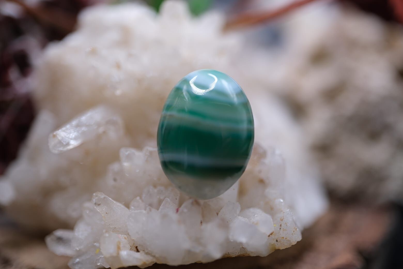 5.85ct 14x10.5mm Natural Banded Agate