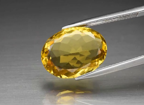 7.51ct 15.7x12mm VS Oval Natural Yellow Citrine, Brazil