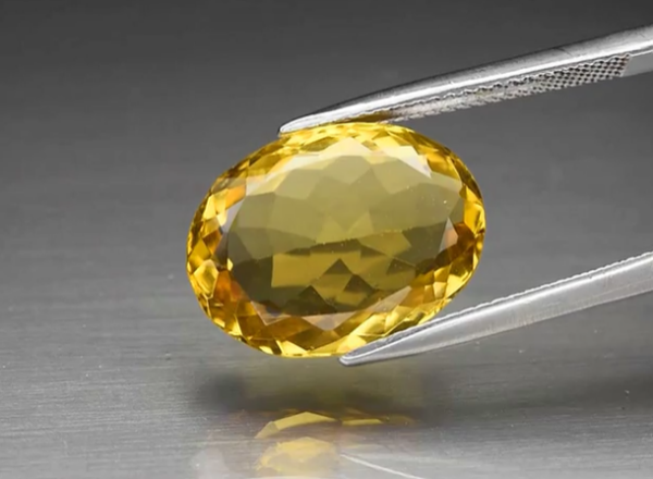 7.51ct 15.7x12mm VS Oval Natural Yellow Citrine, Brazil
