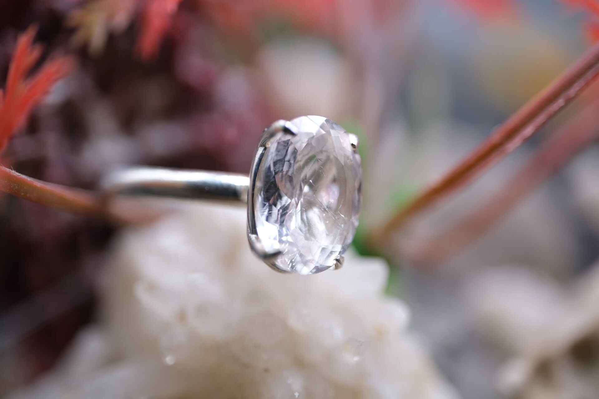 2.27ct 10.6x8mm Oval Natural Unheated Açık Pembe Morganit 925 Ayar Gümüş Yüzük