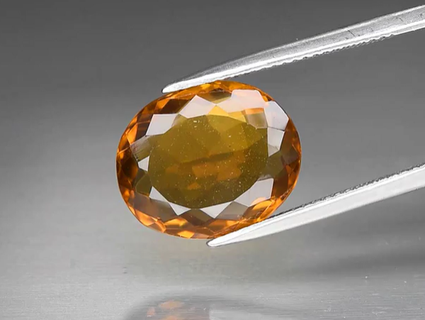 8.50ct 15x12.3mm Oval Natural Yellow Citrine, Brazil