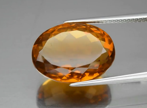 13.99ct 17.5x13.2mm VS Oval Natural Yellow Citrine, Brazil