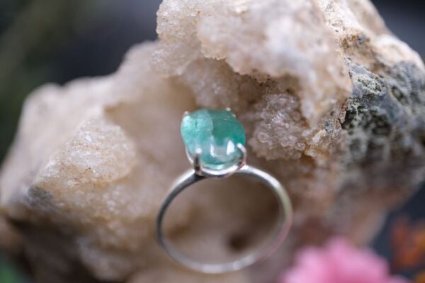 2.54ct 10.2x7.6mm Oval Natural Zümrüt  925 Ayar Gümüş Yüzük