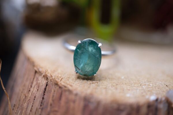 2.54ct 10.2x7.6mm Oval Natural Zümrüt  925 Ayar Gümüş Yüzük