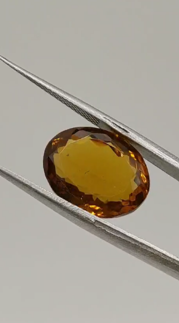 9.90ct 16x12.2 Oval Natural Yellow Citrine Brazil