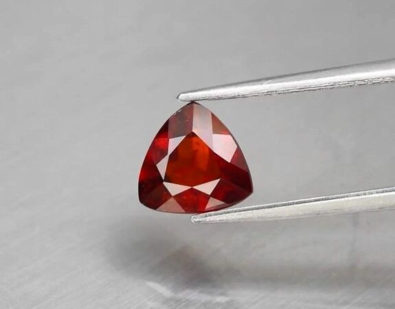 1.36ct 7x7mm Trillion Natural Orange Hessonite Garnet, Africa