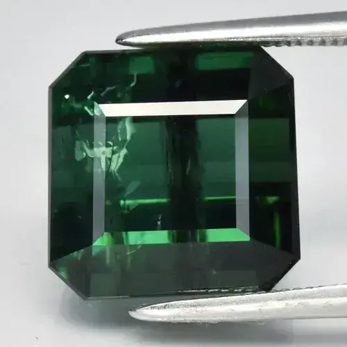 8.43ct 10.5x10.2mm Octagon Natural Green Tourmaline - Unheated, Africa Gem