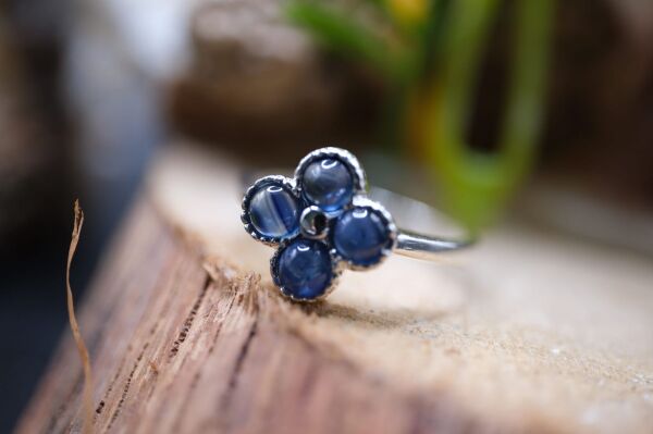 2.14gr. 925 Ayar Gümüş 1.20ct Natural Safir (Heated) Yüzük