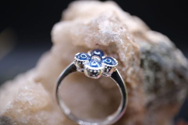 2.14gr. 925 Ayar Gümüş 1.20ct Natural Safir (Heated) Yüzük