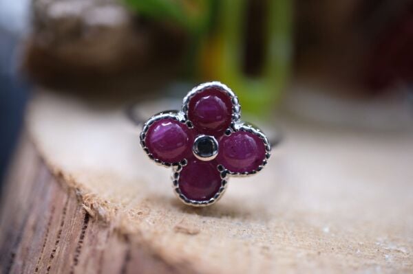 2.14gr. 925 Ayar Gümüş 1.20ct Natural Yakut (Heated) Yüzük