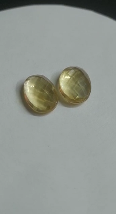 13.95ct 15x11mm Oval/2pcs Lot Natural Citrine
