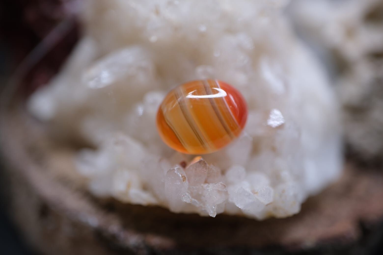 2.95ct 10.4x8.2mm Natural Banded Agate