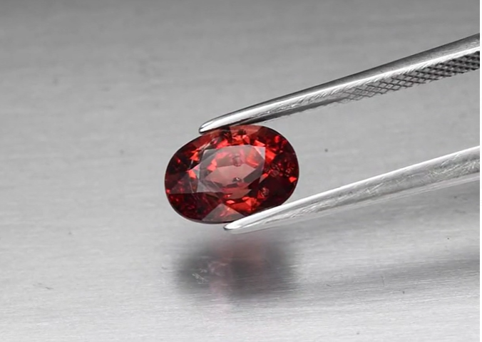 2.33ct 8.8x6.5mm Oval Natural Pinkish Orange Pyrope Garnet, Tanzania