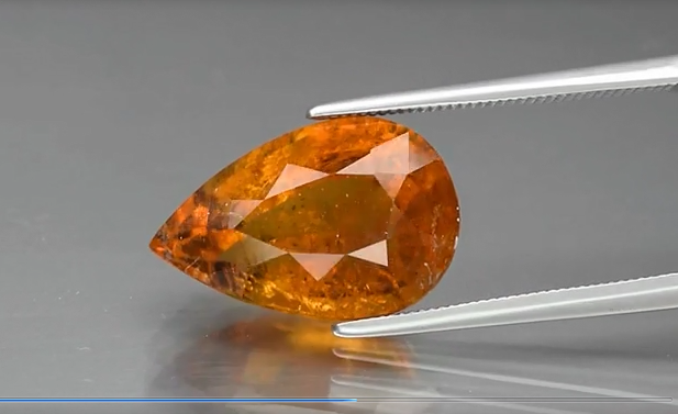 7.05ct 15.4x10mm Pear Natural Yellow Citrine, Brazil
