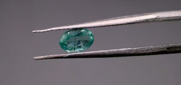 0.57ct 6.4x4.3mm Oval Natural Green Emerald, Zambia