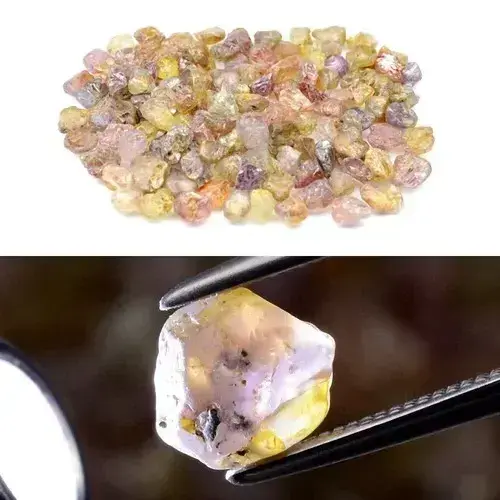 100.20ct 121pcs Lot Rough Multi Color Sapphire - Unheated, Madagascar Gems