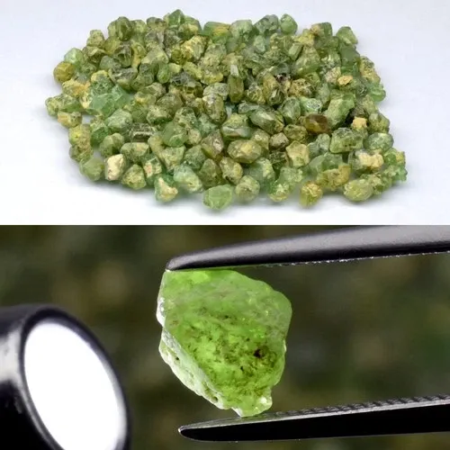 100.56ct 158pcs Lot Rough Natural Green Demantoid Garnet - Madagascar Gems