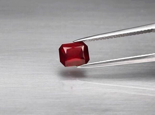 1.33ct 7x5.6mm Octagon Natural Reddish Purple Rhodolite Garnet, Africa