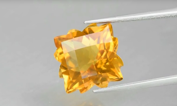 5.67ct 11.2x11.2mm VS Fancy Natural Yellow Citrine, Brazil
