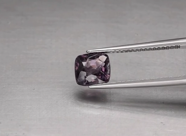 1.71ct 7x6.5mm Cushion Natural Purple Spinel, Myanmar
