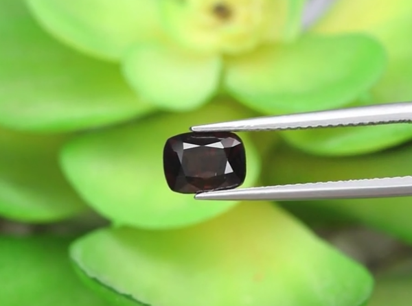 1.27ct 6.8x5.2mm Cushion Natural Deep Reddish Orange Spinel, Myanmar