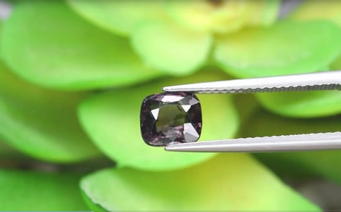 1.13ct 6.4x5.7mm VS Cushion Natural Pinkish Purple Spinel, Myanmar