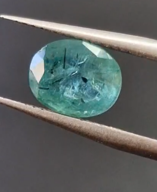 2.05ct 9x7.3mm Oval Natural Green Emerald, Zambia