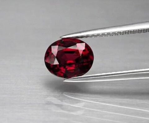 1.83ct 8x6.6mm Oval Natural Reddish Purple Rhodolite Garnet, Africa