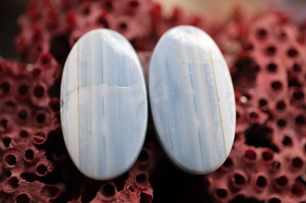 16.50ct 22x12.3mm Natural Banded Agate Pair