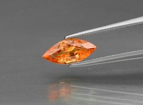 1.28ct 10.7x4.7mm Marquise Natural Mandarin Orange Spessartite Garnet, Namibia