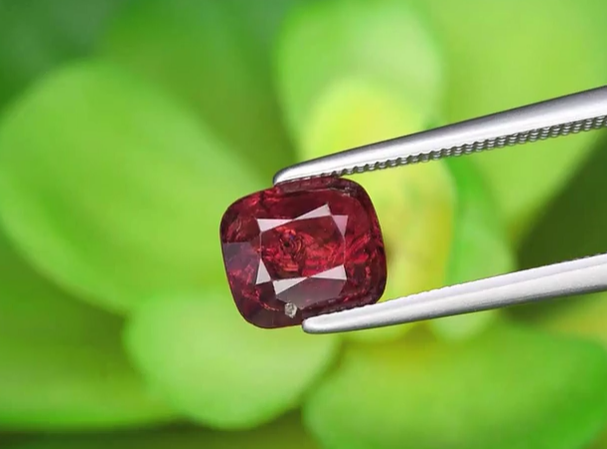 1.71ct 7.2x6.3mm Cushion Natural Purplish Pink Spinel, Myanmar