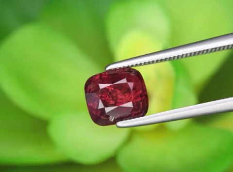 1.71ct 7.2x6.3mm Cushion Natural Purplish Pink Spinel, Myanmar