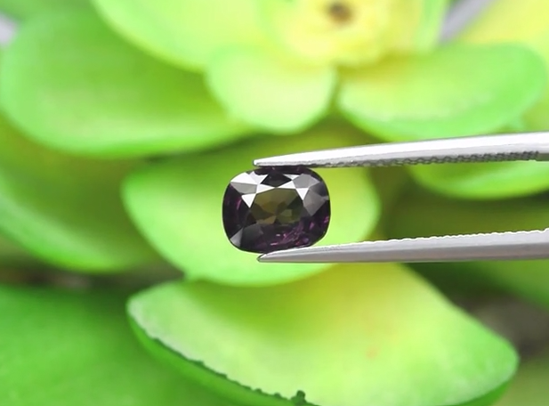 1.12ct 7x5.7mm VS Cushion Natural Pinkish Purple Spinel, Myanmar