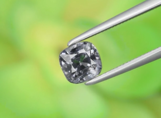 1.03ct 5.3x5.2mm Cushion Natural Purple Spinel Gemstone, Myanmar
