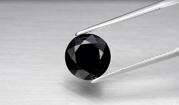 4.32ct 10mm Round Natural Black Spinel, Thailand