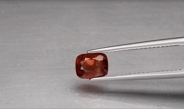 1.07ct 6.5x5mm Cushion Natural Medium Orange Spinel, Myanmar