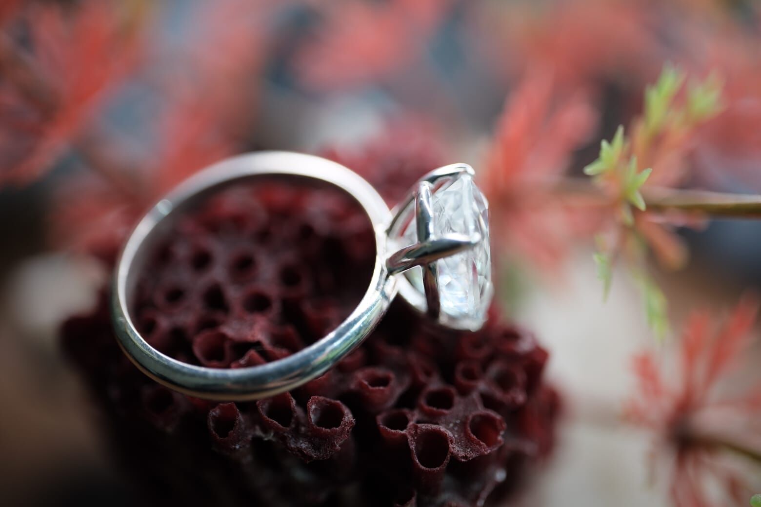 3.36ct Natural Unheated Blue Akuamarin Kadın Yüzük