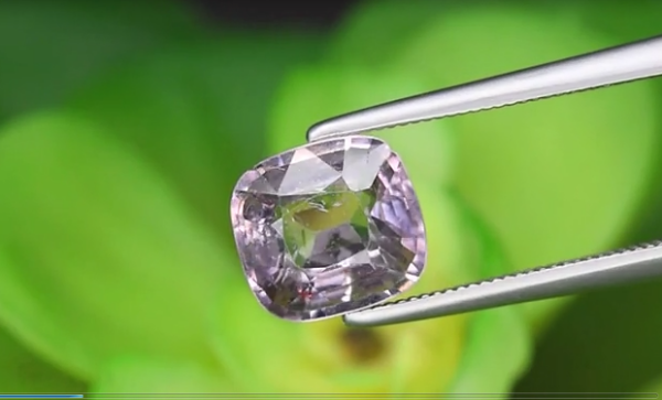 1.73ct 7.7x7.2mm Cushion Natural Pinkish Purple Spinel, Myanmar