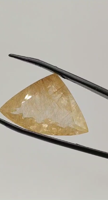 29.35ct 28.8x19.4mm Fancy Natural Golden Rutilated Quartz Faceted