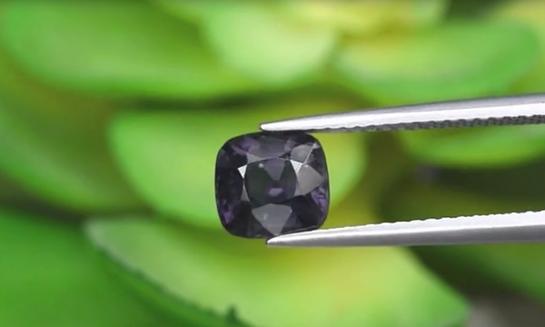 1.35ct 6.5x6.2mm Cushion Natural Purple Spinel, Myanmar
